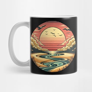 Sunset with Birds and River Mug